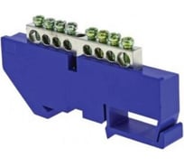 Шина N HLT "ноль" на DIN-изол ШНИ-8x12-6-Д- никелированная синий (10 шт в уп) 081-03-152