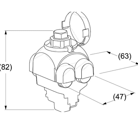Прокалывающий зажим Энсто SLIP12.1 AlCu 10-95мм с AlCu 1.5-50мм 2175