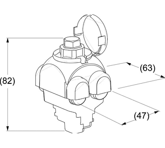 Прокалывающий зажим Энсто SLIP12.127 AlCu 10-70мм с AlCu 1.5-50мм, 2176