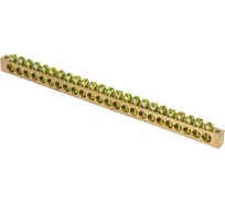 Шина EKF PROxima PEN "ноль-земля", 24 отверстия, латунь, крепеж по краям, 10 шт. sn0-125-24-k