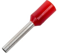 Наконечник штыревой втулочный изолированный KLR KTE 1-10 1мм2/L=10мм/Красный 500 шт 1010100