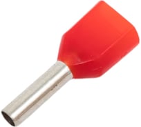 Штыревой втулочный изолированный наконечник KLR KTE 2x1-8 2x1мм2/L=8мм/Красный 210008