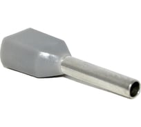 Штыревой втулочный изолированный наконечник KLR KTE 2x0.75-10 2x0,75мм2/L=10мм/Серый 207510