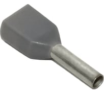 Штыревой втулочный изолированный наконечник KLR KTE 2x0.75-8 2x0,75мм2/L=8мм/Серый 207508