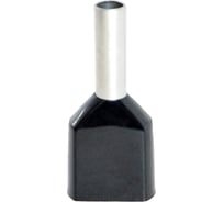 Штыревой втулочный изолированный наконечник KLR KTE 2x1.5-8 2x1,5мм2/L=8мм/Чёрный 215008