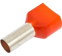 Штыревой втулочный изолированный наконечник KLR KTE 2x10-14 2x10mm2/L=14mm/Красный 210014