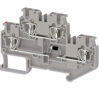 Клемма пружинная двухуровневая с разъединителем UPUN UJ5-4/2-2FD, 60 шт 421777