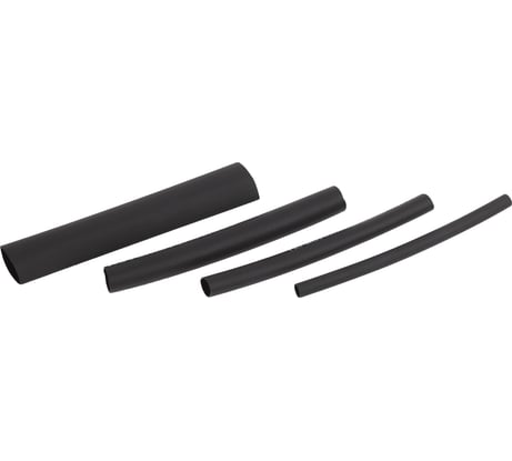 Термоусаживаемая трубка ЭРА ТТКнг клеевая, размеры 3, 6, 9, 12, черная, по 2 шт., Б0045219