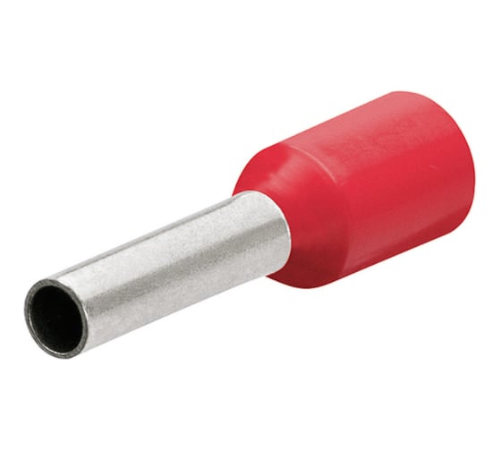 Изолированная контактная гильза KNIPEX красная, 10.00 мм AWG 7, 100 штук, L-28 мм KN-9799357 1