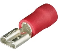 Флажковые гильзы KNIPEX изолированные, красные, штекер: 6.3 x 0.8 мм, 0.5 - 1.0 мм, 100 шт KN-9799020