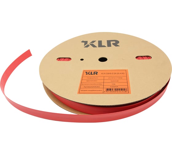 Термоусадочная трубка KLR KLR-GSHS-Z-2X-25.4-RD 25.4/12.7мм/Коэффициент усадки: 2:1/Цвет: Красный 5320254 1
