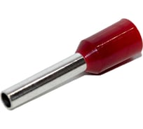 Штыревой втулочный изолированный наконечник KLR KTE 1.5-10 1,5мм2/L=10мм/Красный 500 шт 1015100