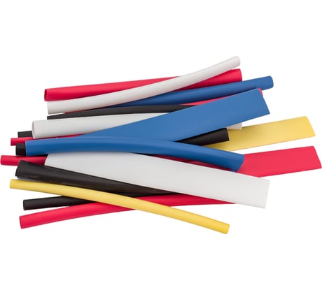 Термоусадочная трубка DolleX набор 20 шт., 3 - 10 мм, разноцветные TT-020