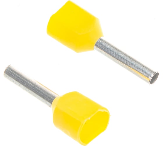 Наконечник-гильза IEK, НГИ2 1,0-10, желтый, 20шт UTE10-4-D2-3-100 1