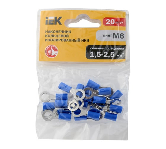 Наконечник IEK, НКИ 2-3 кольцо 1,5-2,5 мм 20 шт UNL20-4-D25-4-3