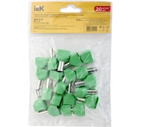 Наконечник-гильза IEK, НГИ2 16-14 зеленый 20шт UTE10-4-D16-0-100