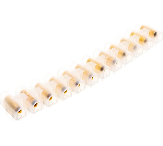 Контактный винтовой зажим Volsten V02-9W-PE-010 PE, 10A, белый 9734