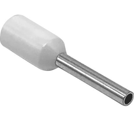 Штыревой втулочный изолированный наконечник KLR KTE 0.5-8V 0.5мм2/L=8мм/Белый 100580V