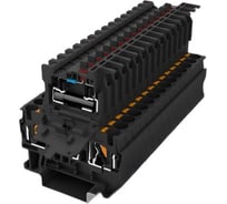 Клемма push-in Провенто с держателем предохранителя и индикатором 24В 2 контакта 4 мм2, черная, 45 шт TPI4FL24