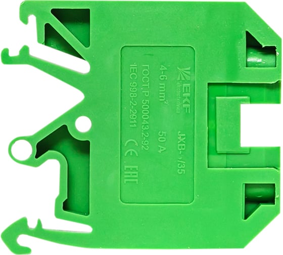 Клемма EKF JXB- 4 мм2 зеленая 50 шт PROxima plc-jxb-4/35gn