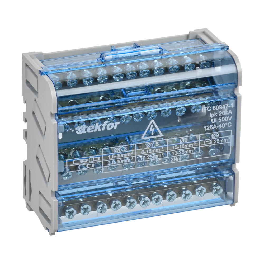 Шины на DIN-рейку (кросс-модуль) IEK TEKFOR ШНК 4x11 3L+PEN TF-DN10-4 ...