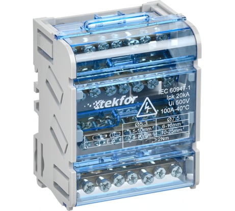 Шины на DIN-рейку (кросс-модуль) IEK TEKFOR ШНК 4x7 3L+PEN TF-DN10-4-07-100