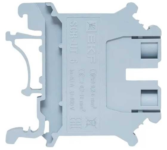 Клеммная колодка винтовая 6 UT серая EKF scr-ut-6-g