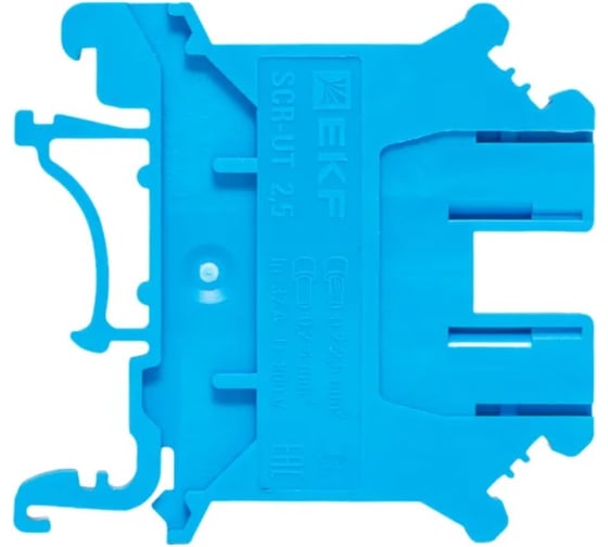 Клеммная колодка винтовая EKF 2.5 UT синяя scr-ut-2,5-b