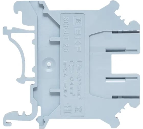 Клеммная колодка винтовая EKF 2.5 UT серая scr-ut-2,5-g
