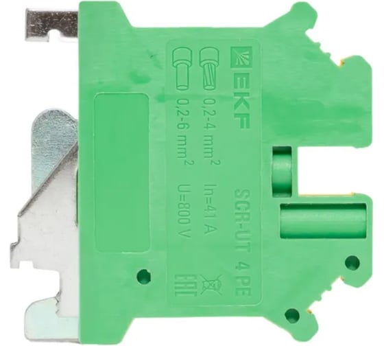 Клеммная колодка винтовая EKF 4 UT земля scr-ut-4-pe