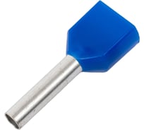 Штыревой втулочный изолированный наконечник KLR KTE 2x2.5-12 2x2,5мм2, L=12ми, синий 225012