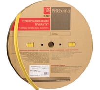 Термоусаживаемая трубка EKF PROxima ТУТ нг, 100/50, желтая, рулон tut-100-y