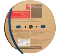 Термоусаживаемая трубка EKF PROxima ТУТ нг, 100/50, синяя, рулон tut-100-g