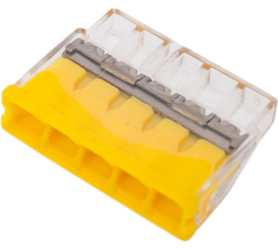 Клемма соединительная зажимная SLP electrics EU2.5-415Y с пастой 5шт в пакете SL0439-5005