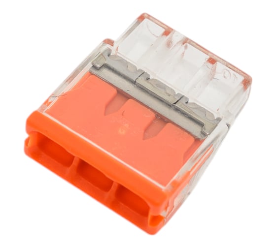 Клемма соединительная зажимная SLP electrics EU2.5-413W с пастой 50шт в пакете SL0439-0053