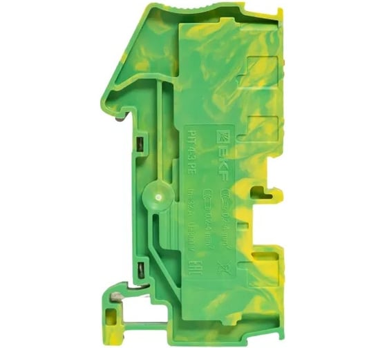 Клеммная колодка пружинная EKF 4 Push-in 3 вывода земля PIT-4-3-pe