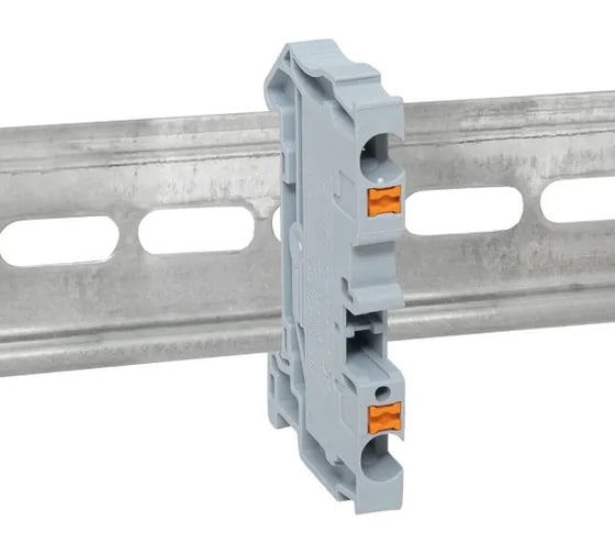 Клеммная колодка пружинная EKF 4 Push-in серая PIT-4