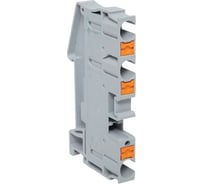 Клеммная колодка пружинная EKF 6 Push-in 3 вывода серая PIT-6-3