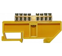 Шина GREENEL 6х9 8/1 с изолятором на DIN-рейку 35мм ЖЕЛТАЯ GE60033-09