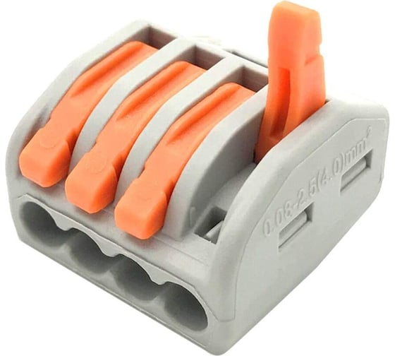 Клемма соединительная с рычажками SLP electrics PCT-214 10шт в пакете SL0438-0014 35122837