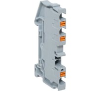 Клеммная колодка пружинная EKF 4 Push-in 3 вывода серая PIT-4-3