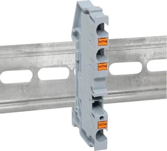 Клеммная колодка пружинная EKF 4 Push-in 3 вывода серая PIT-4-3