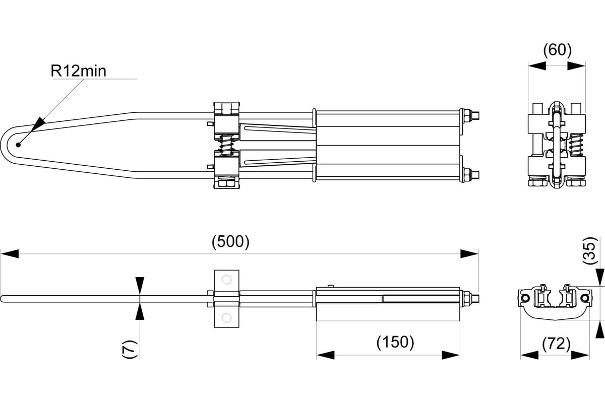 Зажим анкерный клинового типа ЭНЕРВИК /ENSTO SO255R (SO255) для СИП-3 ...