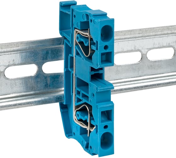 Самозажимная клеммная колодка EKF JXB-ST-4, 41А, синяя plc-jxb-st-4-blue