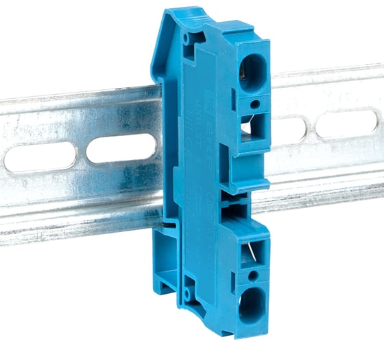 Самозажимная клеммная колодка EKF JXB-ST-6 57А, синяя plc-jxb-st-6-blue