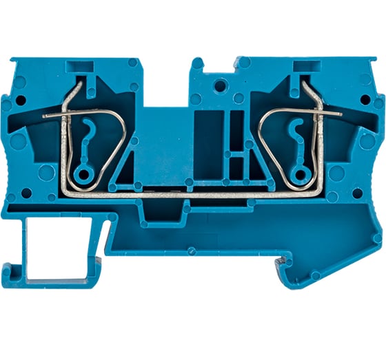 Самозажимная клеммная колодка EKF JXB-ST-6 57А, синяя plc-jxb-st-6-blue