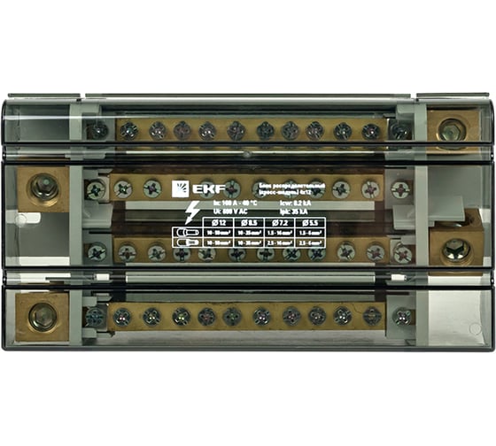 Распределительный блок EKF PROxima 160A, 4x12, кросс-модуль db-160-4x12