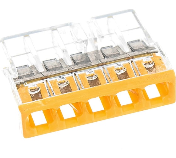 Соединительная клемма WAGO 5-ти проводная с пастой 2273-245 6 шт. в ...