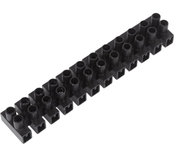 Колодка клеммная APEX 4 мм, 3А, полистирол, черная, 10 шт. ES41041
