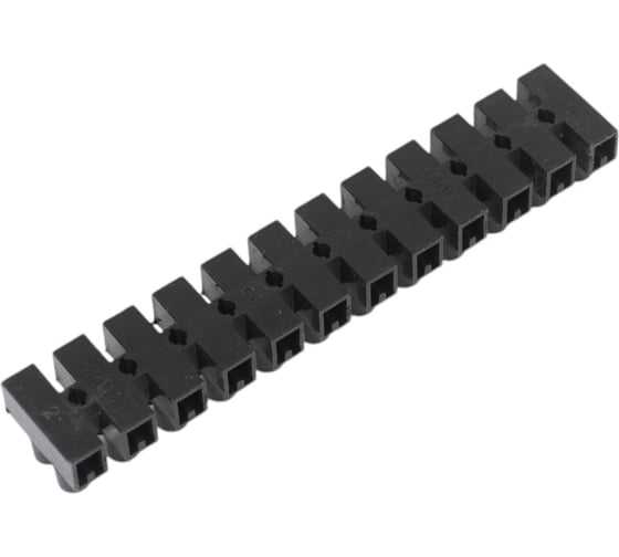 Колодка клеммная APEX 4 мм, 3А, полистирол, черная, 10 шт. ES41041